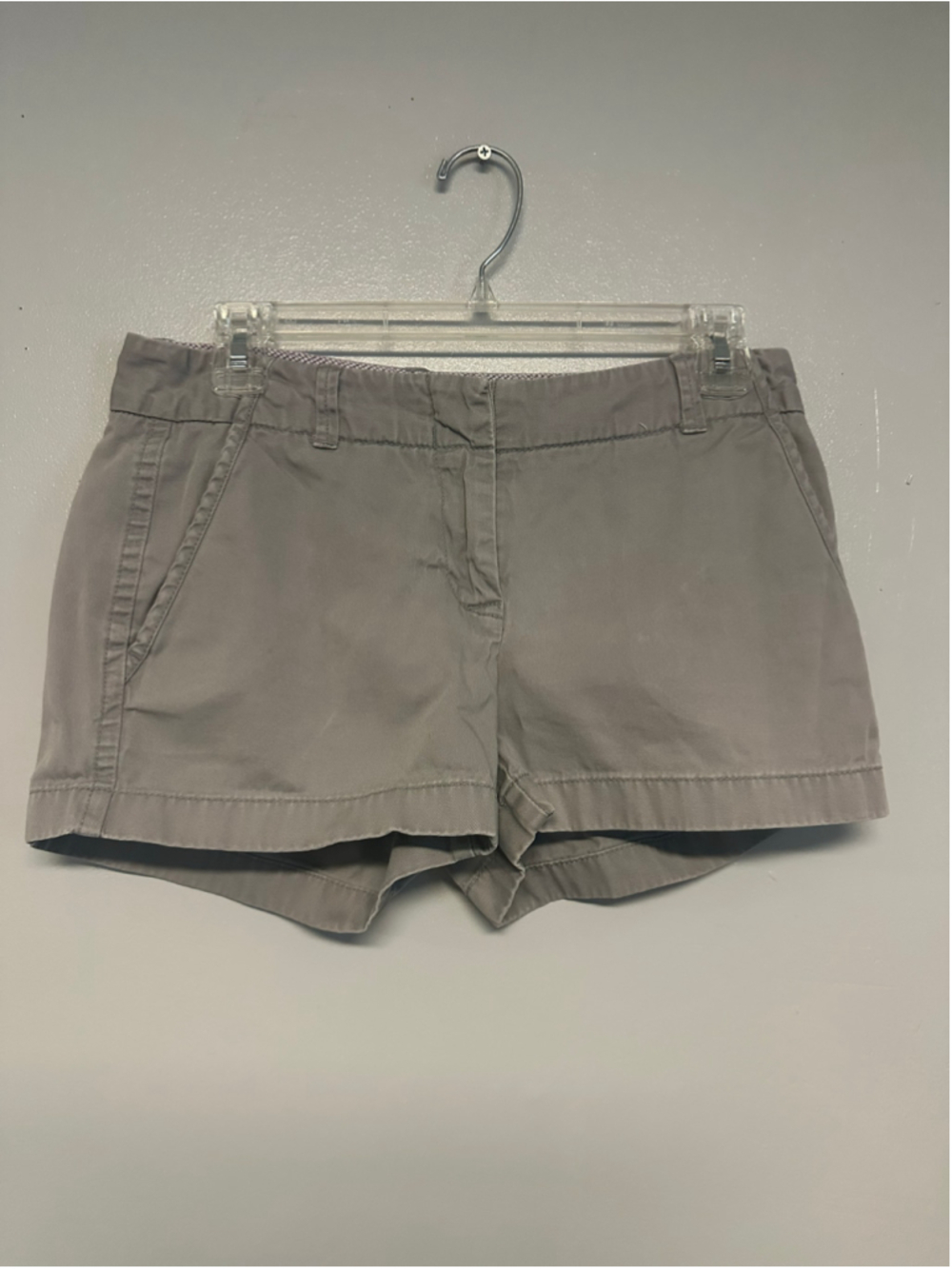 J.Crew Chino Shorts Size 2 Gray Purple 100% Cotton